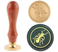 VALINSKY Wax Seal Stamp ant Sealing Wax Stamp Removable Brass Stamp Head with Wooden Handle for Greeting Card Invitation Envelope Gift Packing