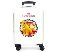 Disney Joumma The Lion King Cabin Suitcase White 33 x 50 x 20 cm Rigid ABS Side Combination Lock 28.4L 2 kg 4 Double Wheels Hand Luggage, White, Cabin Suitcase