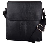 Valita Men Soft Genuine Leather Professional Work/Travel Shoulder/Cross Body Bag - Black
