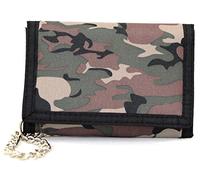 Valita Mens/Boys Camouflage/Army Style Ripper Fastening Wallet with Chain - Dark Army