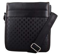 Valita Mens Faux Leather Professional Business Smart Cross Body/Messenger/Shoulder Bag - Black