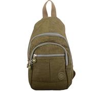 Valita Mens/Womens Crinkled Nylon Handy Practical Tavel Ruck Sack/Back Pack - Olive Green