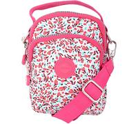 Valita Womens Compact Travel Triple Feature Cross Body Shoulder Bag Detachable Strap - White Poppies