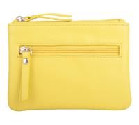 VALITA Women's Three Pockets Genuine Leather Coin Purse in Lemon VALITA Lemon One Size