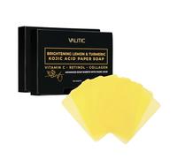 VALITIC - Brightening Paper Soap with Kojic Acid, Turmeric and Lemon: Vitamin C, Retinol and Collagen - Original Japanese