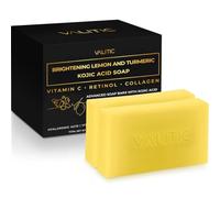 VALITIC Kojic Acid Brightening Soap with Lemon and Turmeric, Vitamin C, Retinol and Collagen - Original Japanese C