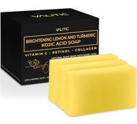 VALITIC Kojic Acid Brightening Soap with Lemon and Turmeric, Vitamin C, Retinol and Collagen - Original Japanese C