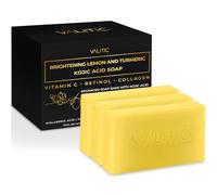 VALITIC Kojic Acid Brightening Soap with Lemon and Turmeric, Vitamin C, Retinol and Collagen - Original Japanese C