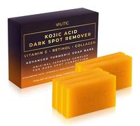 VALITIC - Kojic Acid Soap Stick to Remove Dark Spots, Vitamin C, Retinol, Collagen and Turmeric (Original Japanese)