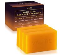 VALITIC - Kojic Acid Soap Stick to Remove Dark Spots, Vitamin C, Retinol, Collagen and Turmeric (Original Japanese)