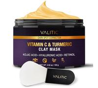 VALITIC Vitamin C and Turmeric Mask - Correction Mask for Dark Spots with Kojic Acid, Hyaluronic Acid and Retinol - Skin Care Routine to Minimise Pores