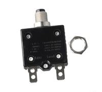 Valixirant 1 pc 50V DC Overload Protector Motor, Manual Reset Button, 125-250V AC/DC, 5-30A Adjustable Current Range, Breaker(25A)