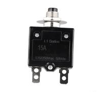 Valixirant 1 pc 50V DC Overload Protector Motor, Manual Reset Button, 125-250V AC/DC, 5-30A Adjustable Current Range, Breaker(15A)