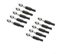 Valixirant 10 Pairs 5.5 mm x 2.1 mm DC Connector Set - Male & Female Panel Socket, Housing, DIY Electronics, Supplies, and Control Wiring