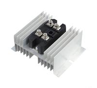 Valixirant 100A 1600V Single Phase Bridge Rectifier MDQ Module with Aluminum Heat Sink Converter DC Supply and Motor Excitation High Current Diode Assembly Silver Black