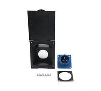 Valixirant 16A 230V RV External Socket IP44 Mains Inlet | Trailer with , Square Electrical Supply Accessory, Black