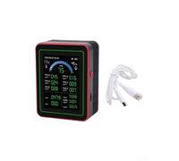 Valixirant 18-in-1 Transcendent Having Tvoc Pm0.3-pm10 Humidity Detection - 2.8 Tft Shade Display Real- 1200mah Battery Home Office Employment(Black)