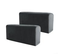 Valixirant 2 Pack Anti-slip Sofa Armrest Covers for Prime Elastic Checkered Furniture Protectors Living Office Hotel Navy Blue 18.8 Through 21 Inch(dark gray)
