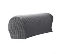 Valixirant 2 Pack Stretch Chair Armrest Covers Checkered Elastic Sofa Arm Protector Couch Recliner Furniture Slipcover Home Hotel Office Party Grey 45 Through 75cm Length(light gray)