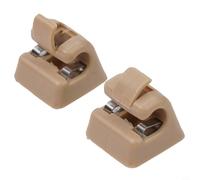 Valixirant 2 Pack Sun Visor Clip Holders W123 W124 W126 W140 W201, Nylon Roof Lining Bracket to Secure Shade and Lighted Mirror, Beige Grey(Beige)