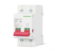 Valixirant 2-Pole 400V AC Isolator Breaker with Main Switch & Disconnector Function, 125A Frame, 63A/100 Current, Electrical Panels and DIN Rail Mounting(100A)