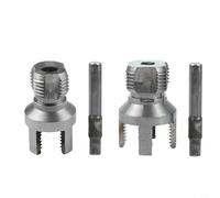 Valixirant 20 Millimeters 25 Mm Ppr Pipe Threading Gadget - Dual Internal/external Thread Die Pipes Construction Compatible with 1/2 Inch 3/4 Inch Pvc Pipes(Black 2PCS)