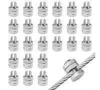 Valixirant 24pcs Aluminum Split Bolt Connectors Wire Joint Clamps for Multiple Wire Connections, for Weather Resistant Electrical Cable Splice Fencing Accessories