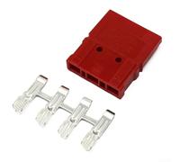 Valixirant 3-Pole 30A Terminal Block Accessory & New Energy Vehicle Systems - 600V Rated, UL94-V0 Flame-Retardant PC Housing, 12-14AWG Wire Compatibility, Red/Black(Red)