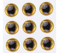 Valixirant 3D Holographic Fishing Lure Eyes Fly Tying - Rubber Drop Molded, Lifelike Reflection & Refraction, 6mm/8mm/10mm/12mm, Gold/Red/Silver, 100-Pack(6mm Gold)