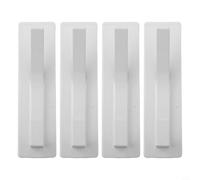 Valixirant 4-pack Heavy-duty Shower Hooks Bathroom Wall - No-drill Towel Hat Key Coat Hanger 6 Kilogram Capacity Carbon Steel Aluminium White (9 x 2.8 x 2.8 cm)