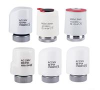 Valixirant 5 Millimeters Ip54 Rated Retardant Pc Brass Body Underfloor Heating Thermostats Radiator 2w Normally Open/closed Head Valve Actuator Thermal M30×1. 230v(A Type-NO)