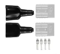 Valixirant 50A Gender-Neutral -Style Cable Connector with Silver-Plated Contacts, IP20 Dustproof Black Jacket, RVs, Yachts, Solar Panels & Battery Boxes (2-Pack)