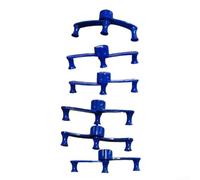 Valixirant 6-piece Adaptable Fruit Tree Branch Spreader Clips Plant Training Canopy Shaping Uhmw-pe Limb Spreaders Having Hollow Drainage Format 13 Centimeters Blue
