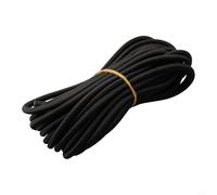 Valixirant 6mm Elastic Bungee Rope Shock Cord Boats, Trailers, Kayaks & Surfboards - 10m Strong Polyester-Latex Tie-Down Cord, Black, Marine-Grade Stretch Rope