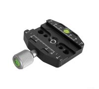 Valixirant Aluminum Smooth In-out Movement Alignment Nodal Quick Rail Having Dual Bubble Levels Horizontal Slide Release Clamp Tripod - Black and 90mm(70N)