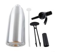 Valixirant Aluminum Streamer Machine Home, Portable Carbonated Maker with Customizable Fizz, DIY Sparkling Drink Dispenser Kitchen, Silver(Silver)