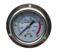 Valixirant Automotive Construction Employment Finish with Axial Pressure Workshop Shock-resistant 60mm Diameter Measurement Silver - Psi Gauge(0-10KG)