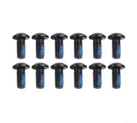 Valixirant Bicycle Disc Brake Screws Pack of 12 M5 12mm Steel T25 Torx Head Bolts Anti-Loose Thread Electric Black Long Service Life Secure Fastening for Road Bike Repair(50pcs)
