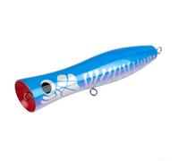 Valixirant Big Game Trolling Popper - 21.9 cm Wooden Topwater Stickbait Boat Fishing, Handcrafted Wood with Steel Wire Core, Realistic Fish-Skin, Buoyant & -Resistant (1 Pc)(C2)