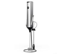 Valixirant Chocolate Base Steel Frother Latte Milk Coffee Handheld Rechargeable 3 Speeds Hot Egg Beater with Whisk Black(Silver)