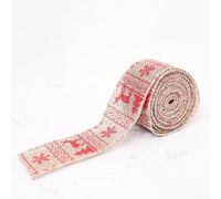 Valixirant Decor Bow for Forest Wrapping Diy Sewing Ribbon - Linen Fabric Trim Tree Making Holiday Christmas Pattern Craft 2m Elk Snowflake (Holiday Seasonal Ornaments)(Deer for Forest)