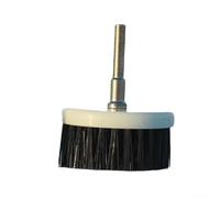 Valixirant Disc Brush Hand Drill - Stiff Nylon Bristle Cleaning Brush 6 X 6 X 8 Centimeter Round Brush Head Sink Grout Stubborn Removal (1 Pc Black/Blue/White)(Black nylon)