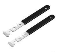 Valixirant Dual Hook Hex Key Socket Wrench for Garden Paving Brick Lifting and Replacement, Fine-Tooth Grip Metal Pry Tool with Ergonomic Handle, 2 Pack Black