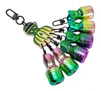 Valixirant Electroplated Squid Jig Bait Protector Octopus Egi & Cuttlefish Umbrella Hooks - ABS + Steel, Perforated, 6-Piece Green Set (5 x 2.5 cm, 82 g)(Is green)