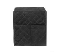 Valixirant Espresso Machine Protective Dust Cover, Quilted Waterproof Polyester, Side Storage Pockets, Fits Most Coffee Makers and Bread Makers, Black