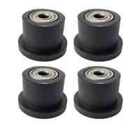 Valixirant Fitness Rower Seat Roller Wheel Replacements, Nylon, Smooth Quiet Slide, 8mm Aperture, 27x41x41mm, Black, Set of 4