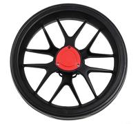 Valixirant Golf Trolley Wheel, Push-Pull Design, EVA Foam and Plastic Construction, 10mm Axle Mount, 10 Inches Size, Replacement Part for Golf Cart, Black(Black)