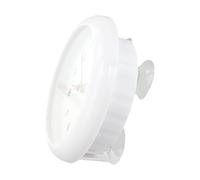 Valixirant Having Wall Clock Silent Suction Cup Large for Bathroom - Mute Plastic Alarm Clock 14. 8 Centimeter Diameter Gray Ticking Mount Clear Numbers Hydrophobic or White(ALL GRAY)