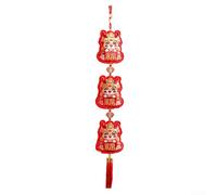Valixirant Innovative - Year Door Year 2024 Hanging Chinese Festival Fu Ornament Fabric Dragon Display Character Red Living Wall Decoration Pendant (15.5 x 102 cm)(C)