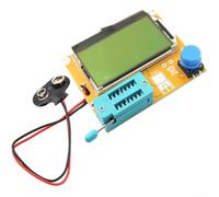 Valixirant LCR-T4 Graphic Transistor Tester with 128x64 Backlit LCD, Measures Resistance, Capacitance, Inductance, Diode, Thyristor & MOSFET - 9V Battery Powered Electronics Testing